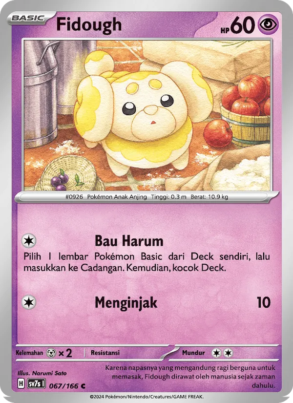 Kartu Fidough dari Bimbingan Rasi, nomor 067/166