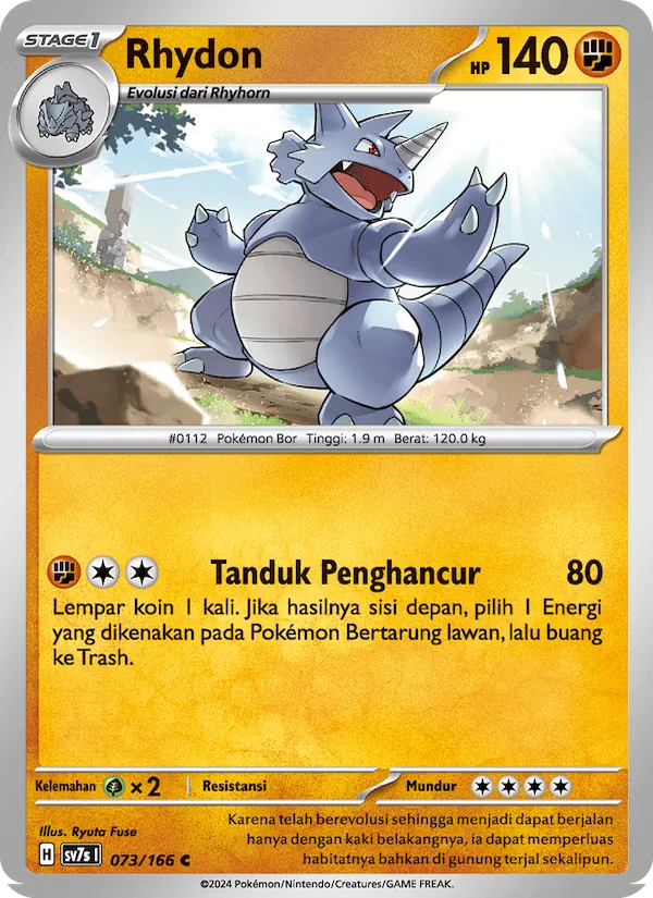 Kartu Rhydon dari Bimbingan Rasi, nomor 073/166