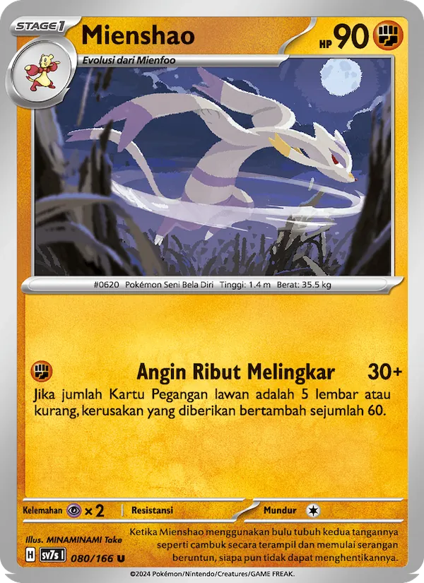 Kartu Mienshao dari Bimbingan Rasi, nomor 080/166