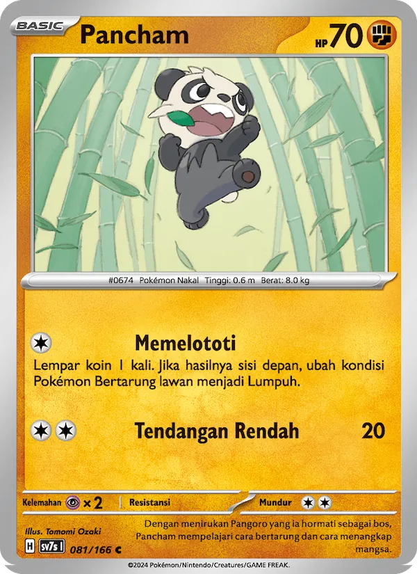 Kartu Pancham dari Bimbingan Rasi, nomor 081/166