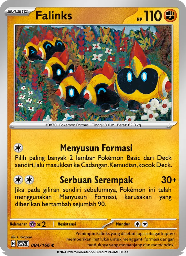 Kartu Falinks dari Bimbingan Rasi, nomor 084/166
