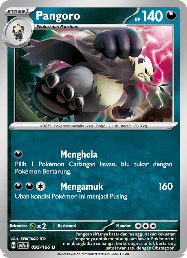 Kartu Pangoro dari Bimbingan Rasi, nomor 095/166