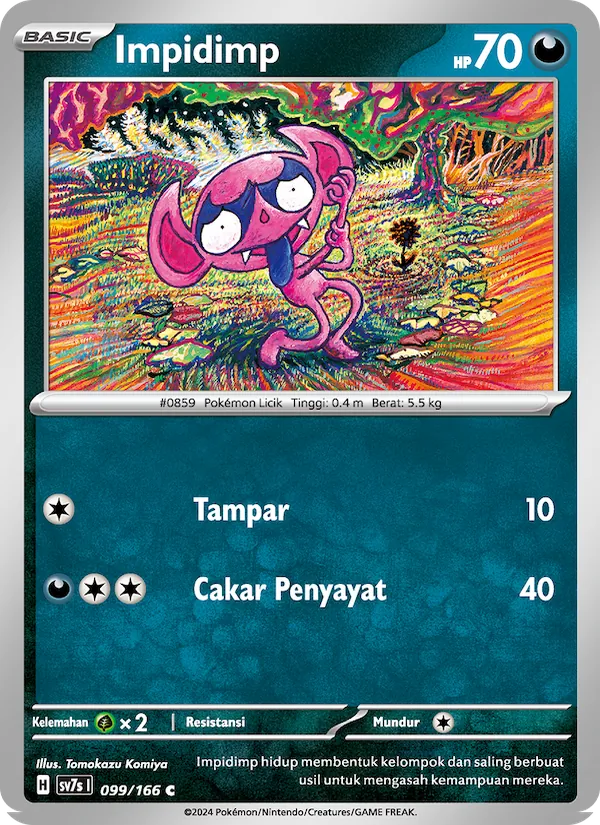 Kartu Impidimp dari Bimbingan Rasi, nomor 099/166