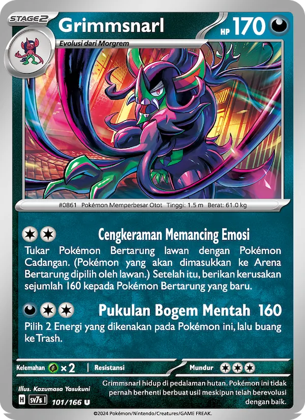Kartu Grimmsnarl dari Bimbingan Rasi, nomor 101/166
