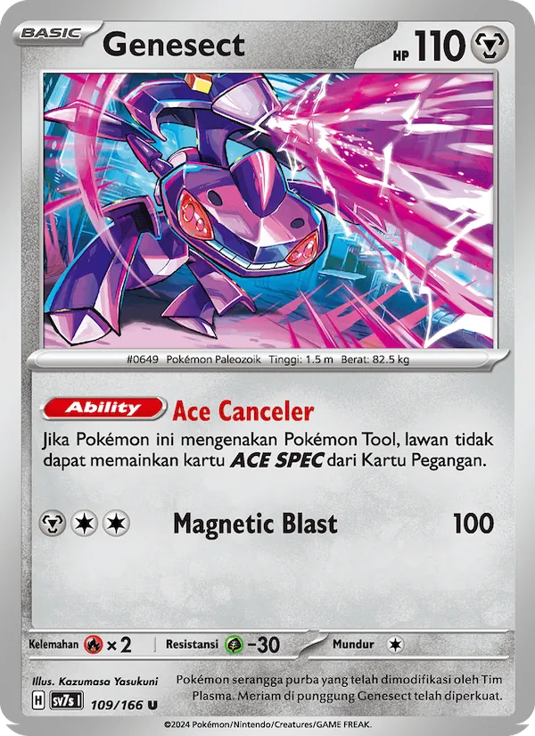 Kartu Genesect dari Bimbingan Rasi, nomor 109/166