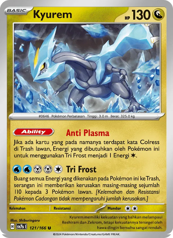 Kartu Kyurem dari Bimbingan Rasi, nomor 121/166