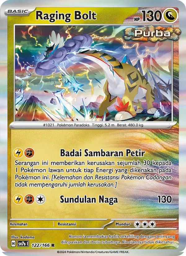 Kartu Raging Bolt dari Bimbingan Rasi, nomor 122/166