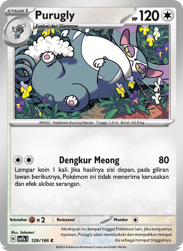 Kartu Purugly dari Bimbingan Rasi, nomor 129/166
