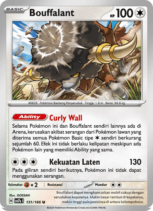 Kartu Bouffalant dari Bimbingan Rasi, nomor 131/166