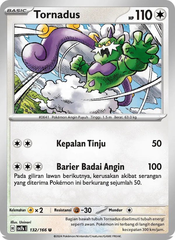 Kartu Tornadus dari Bimbingan Rasi, nomor 132/166