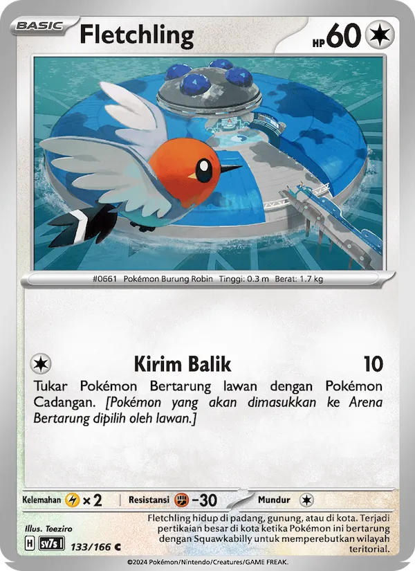 Kartu Fletchling dari Bimbingan Rasi, nomor 133/166