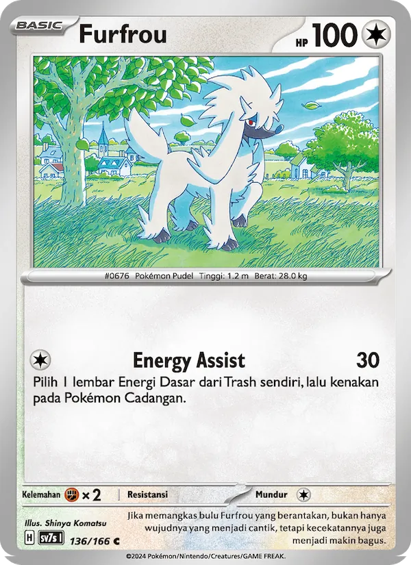 Kartu Furfrou dari Bimbingan Rasi, nomor 136/166