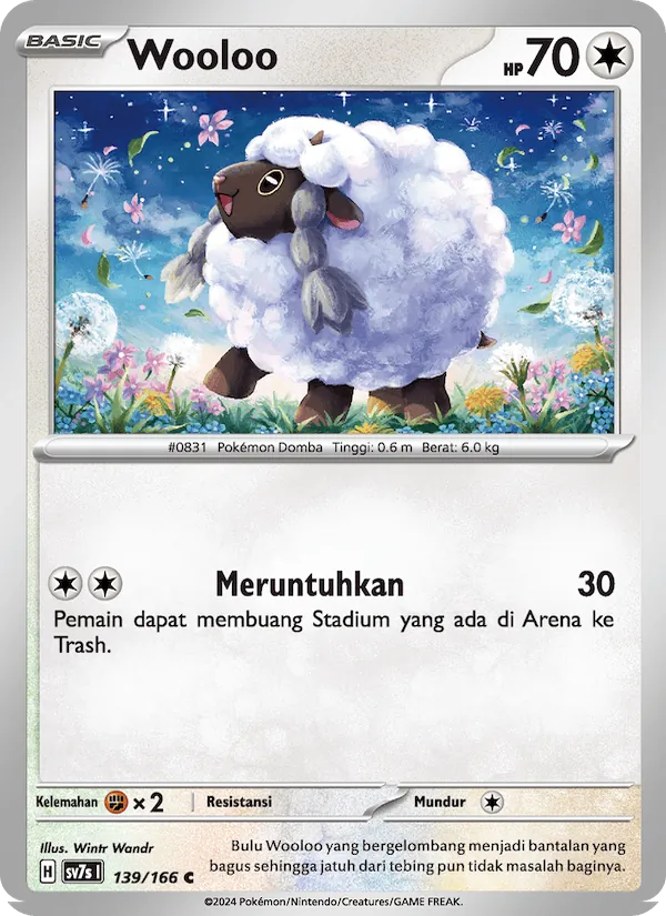 Kartu Wooloo dari Bimbingan Rasi, nomor 139/166