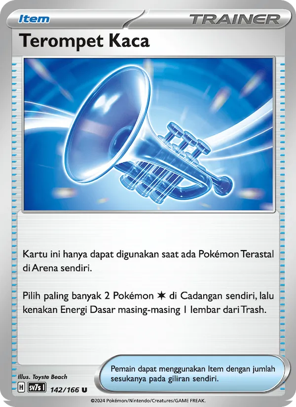 Kartu Terompet Kaca dari Bimbingan Rasi, nomor 142/166