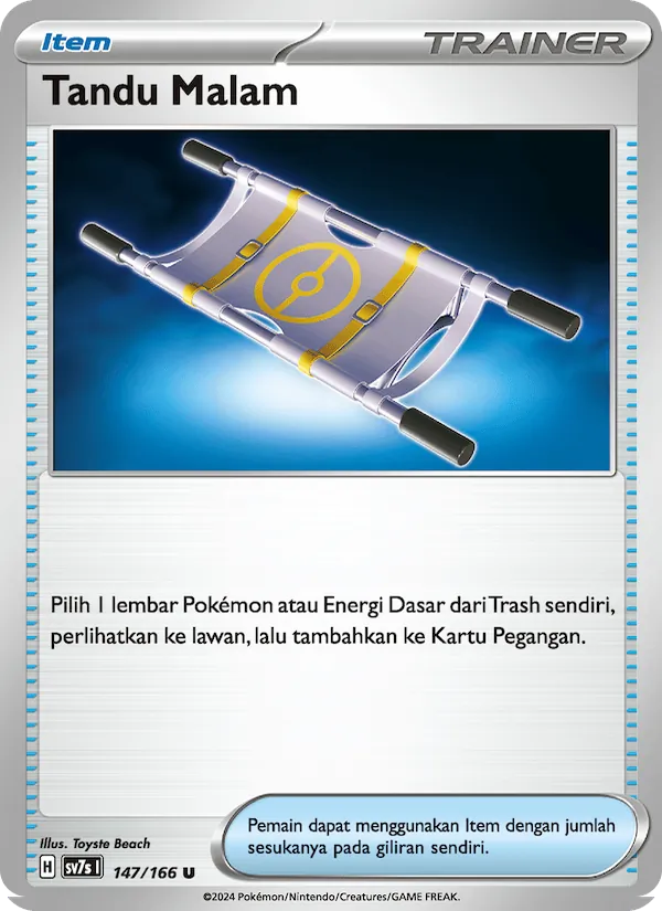 Kartu Tandu Malam dari Bimbingan Rasi, nomor 147/166