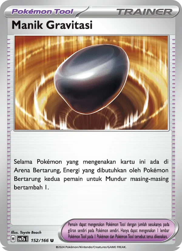 Kartu Manik Gravitasi dari Bimbingan Rasi, nomor 152/166