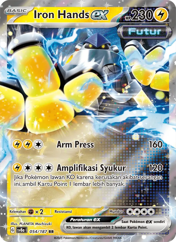 Kartu Iron Hands ex dari Festival Terastal ex, nomor 054/187