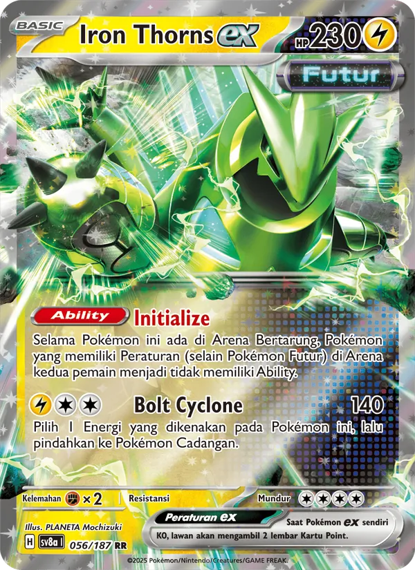 Kartu Iron Thorns ex dari Festival Terastal ex, nomor 056/187