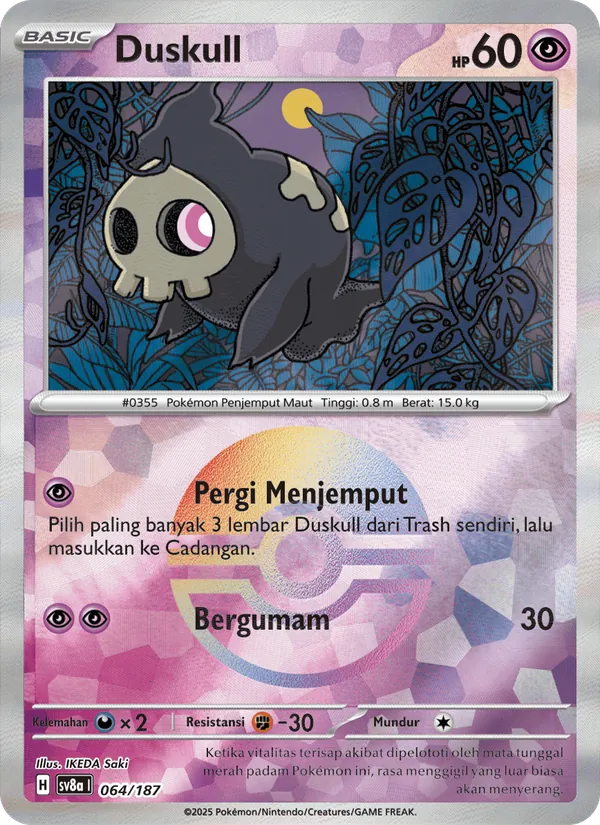 Kartu Duskull dari Festival Terastal ex, nomor 064/187