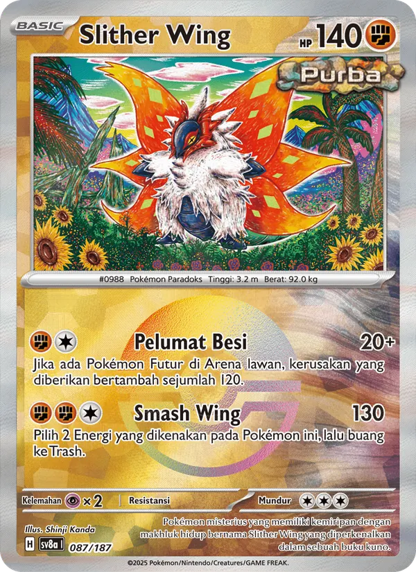 Kartu Slither Wing dari Festival Terastal ex, nomor 087/187