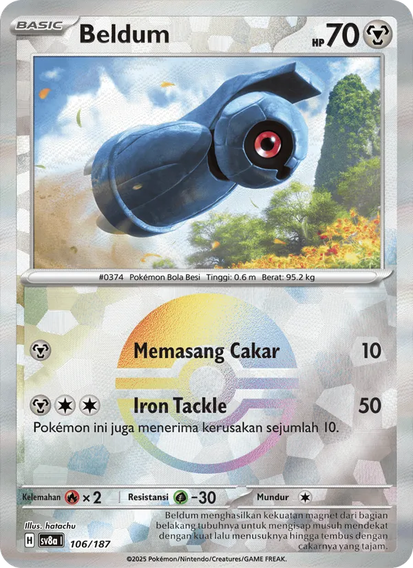 Kartu Beldum dari Festival Terastal ex, nomor 106/187