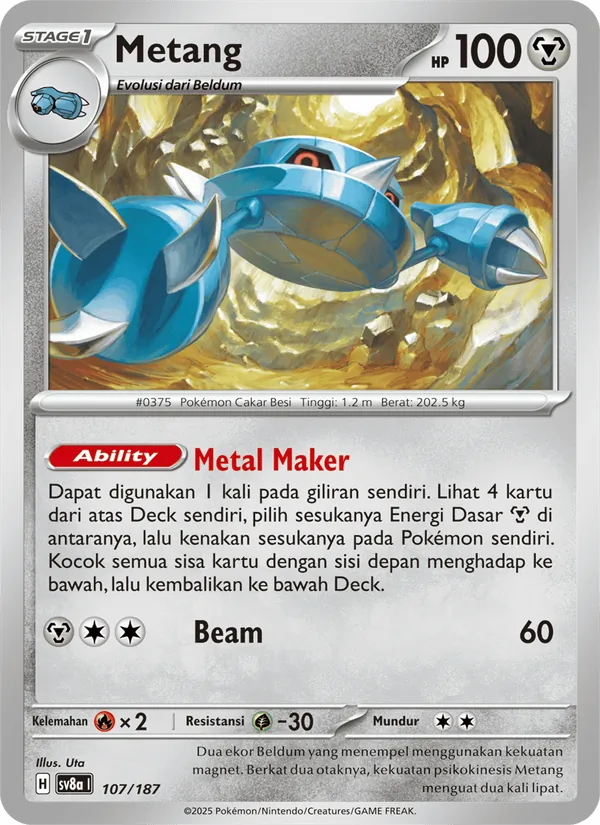 Kartu Metang dari Festival Terastal ex, nomor 107/187