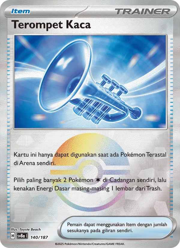 Kartu Terompet Kaca dari Festival Terastal ex, nomor 140/187