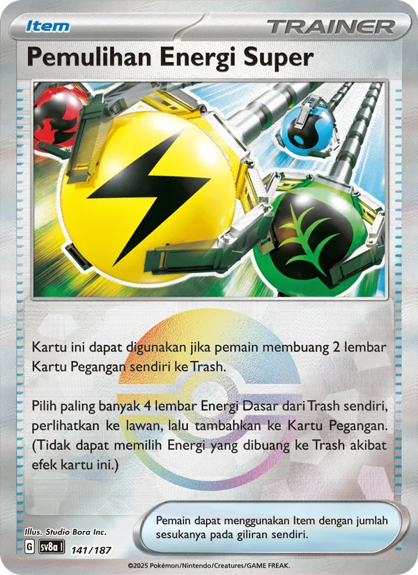 Kartu Pemulihan Energi Super dari Festival Terastal ex, nomor 141/187
