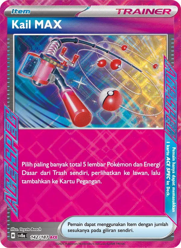 Kartu Kail MAX dari Festival Terastal ex, nomor 142/187