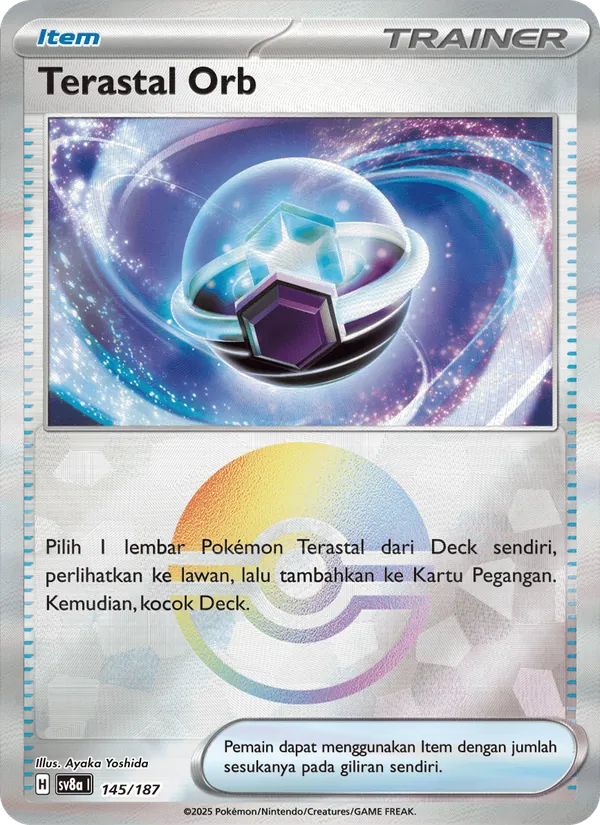 Kartu Terastal Orb dari Festival Terastal ex, nomor 145/187
