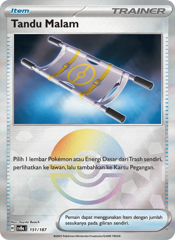 Kartu Tandu Malam dari Festival Terastal ex, nomor 151/187