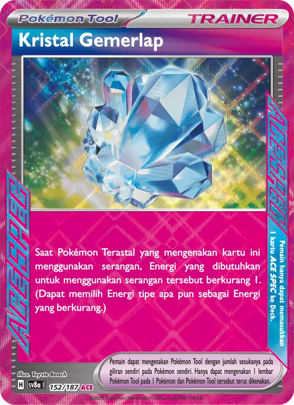 Kartu Kristal Gemerlap dari Festival Terastal ex, nomor 152/187