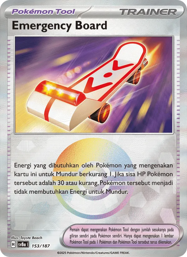 Kartu Emergency Board dari Festival Terastal ex, nomor 153/187