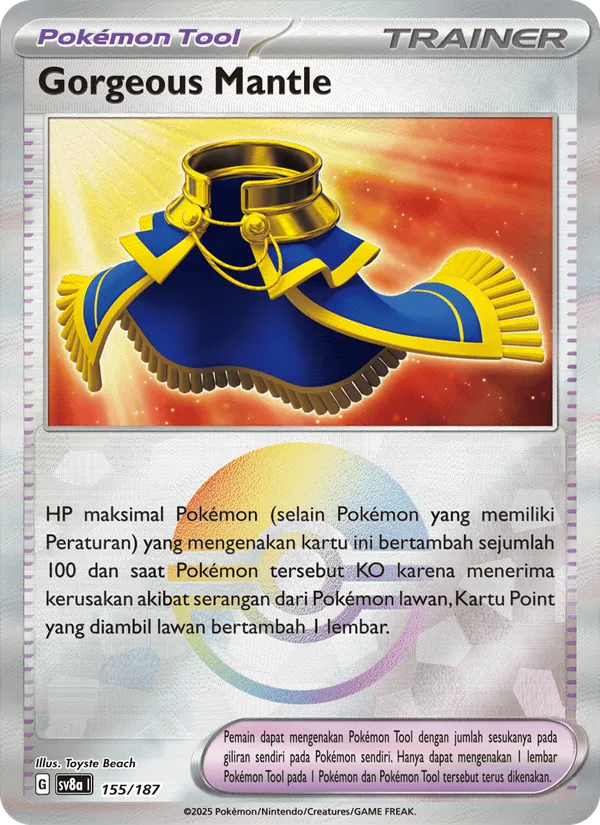 Kartu Gorgeous Mantle dari Festival Terastal ex, nomor 155/187