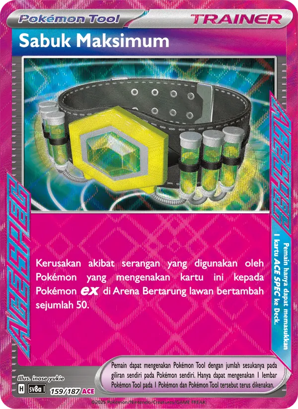 Kartu Sabuk Maksimum dari Festival Terastal ex, nomor 159/187