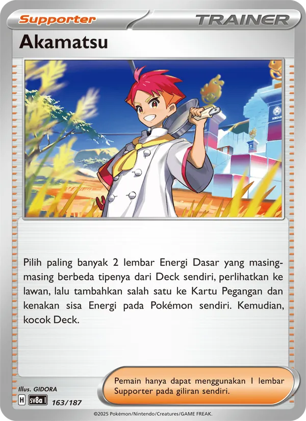 Kartu Akamatsu dari Festival Terastal ex, nomor 163/187