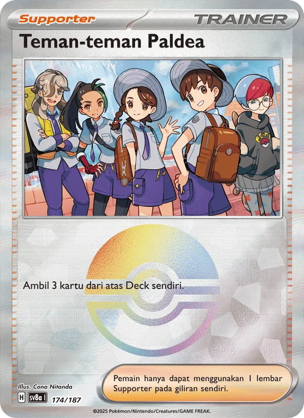 Kartu Teman-teman Paldea dari Festival Terastal ex, nomor 174/187