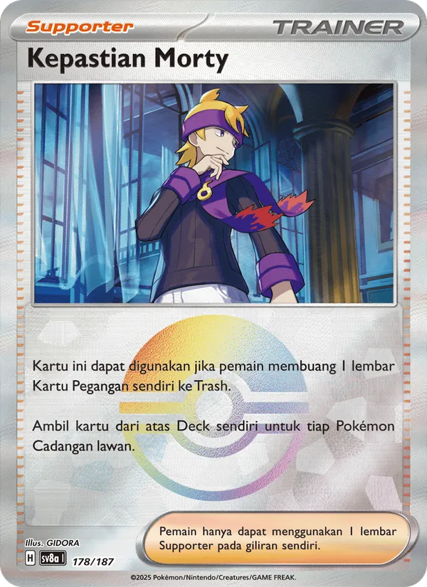 Kartu Kepastian Morty dari Festival Terastal ex, nomor 178/187
