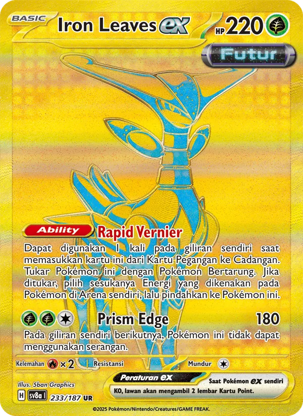 Kartu Iron Leaves ex dari Festival Terastal ex, nomor 233/187