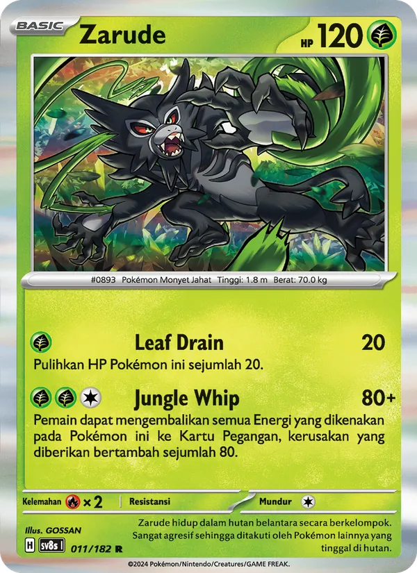 Kartu Zarude dari Kilat Rasi, nomor 011/182