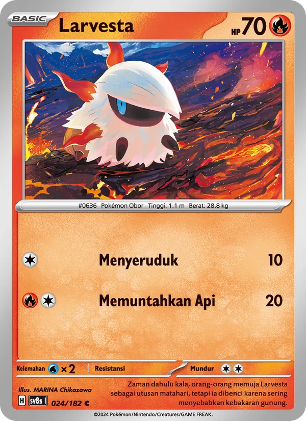 Kartu Larvesta dari Kilat Rasi, nomor 024/182
