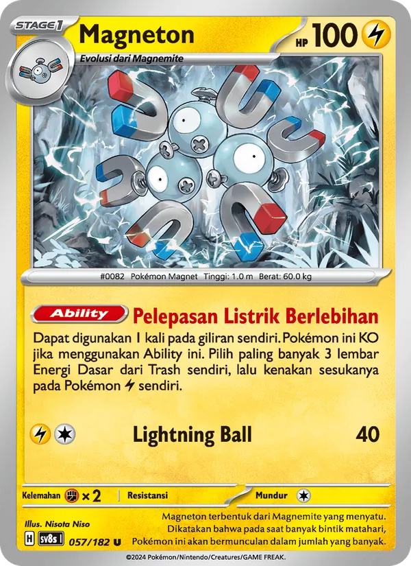 Kartu Magneton dari Kilat Rasi, nomor 057/182