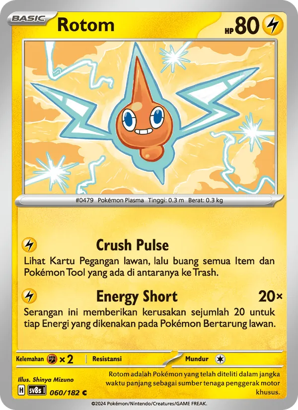Kartu Rotom dari Kilat Rasi, nomor 060/182