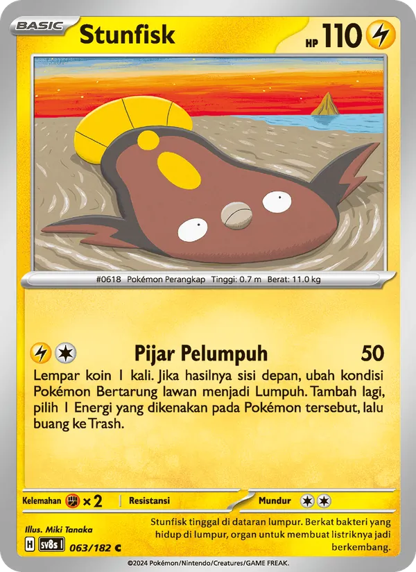 Kartu Stunfisk dari Kilat Rasi, nomor 063/182
