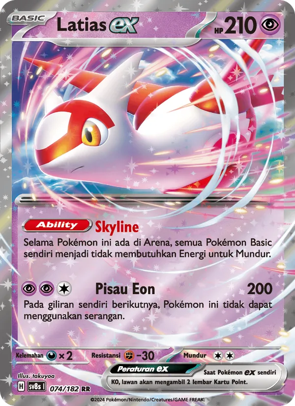 Kartu Latias ex dari Kilat Rasi, nomor 074/182