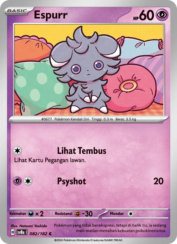 Kartu Espurr dari Kilat Rasi, nomor 082/182