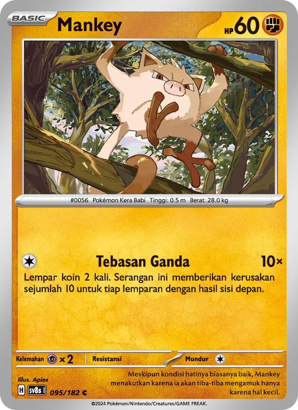 Kartu Mankey dari Kilat Rasi, nomor 095/182