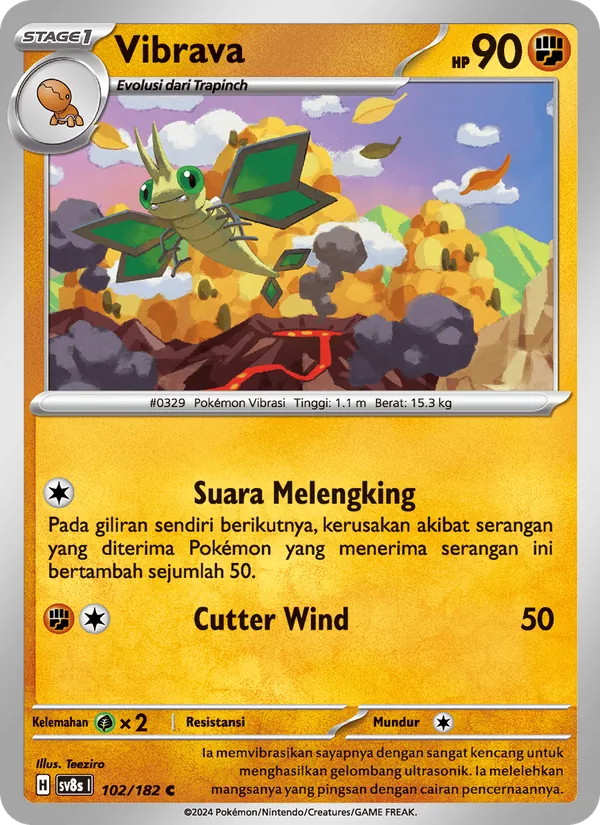 Kartu Vibrava dari Kilat Rasi, nomor 102/182