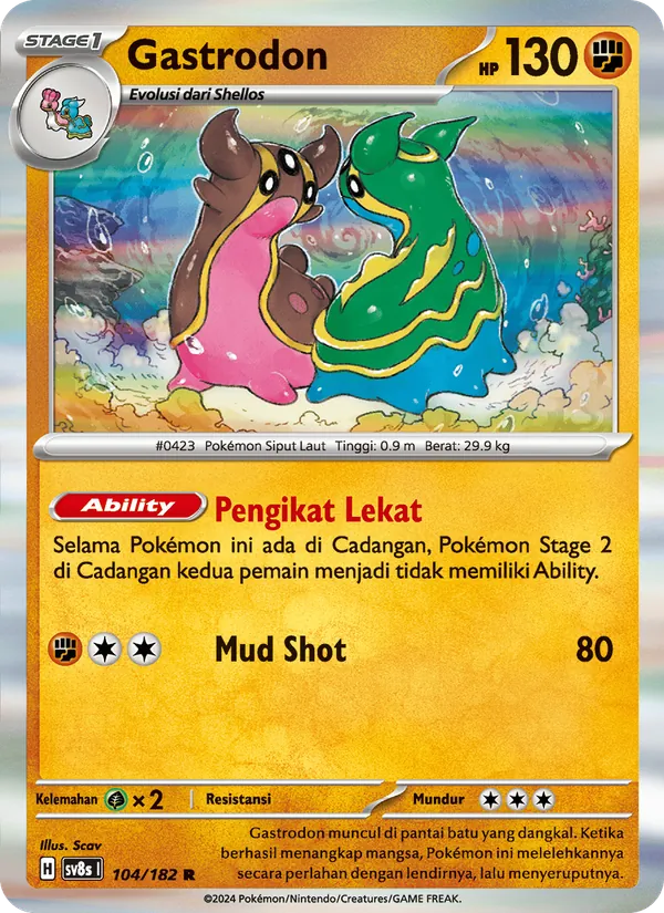 Kartu Gastrodon dari Kilat Rasi, nomor 104/182