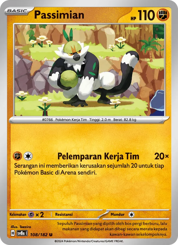 Kartu Passimian dari Kilat Rasi, nomor 108/182